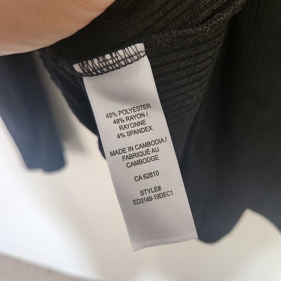 Rickis Black Cowl Neck Ribbed Plush Sweater Size XXL Loungewear Casual - Picture 7 of 9